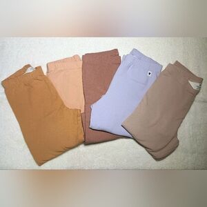 H&M girls leggings size 9/10 lot of 5 pastel neutral colors